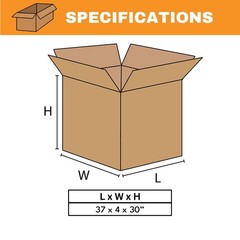 37 x 4 x 30″ Telescoping Inner Boxes, Brown 10/Bundle ECT-32