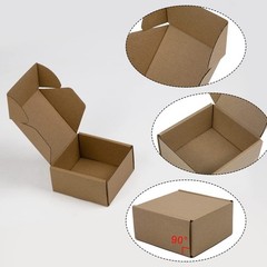 50 Pack 4x4x2 Inches Small Shipping Boxes, Brown Corrugated Cardboard Boxes, …