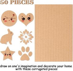 Durable 50 Count Flat Cardboard Inserts: Perfect for Art Projects & Shipping