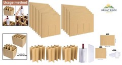 Corrugated Glass Packing Kits with Dividers and Foam Pouches for Safe Transport