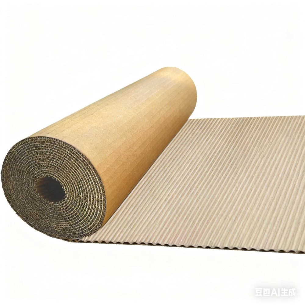 14 x 144in Brown Single Face Corrugated B Flute Cardboard Roll ，Shipping