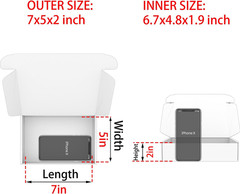 7X5X2 Inches Small Shipping Boxes Set of 50 – White Mailer Corrugated Cardboard
