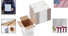 6x6x6 Inches White Shipping Boxes Set of 25