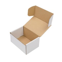 50 PCS – 6 x 4 x 3 White Corrugated Mailers Shipping Packing Fold Boxs 6″x4″x3″