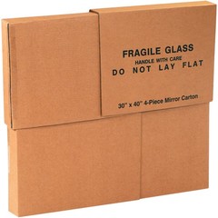 Mirror Boxes, 4-Piece, 30′ x 40′ x 3 1/2′ 1 Piece of 30′ x 40′, Kraft (1 Set …