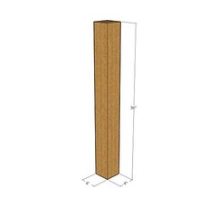 5 4x4x36 Kraft Brown Corrugated Shipping Boxes 32 ECT Single-Wall New