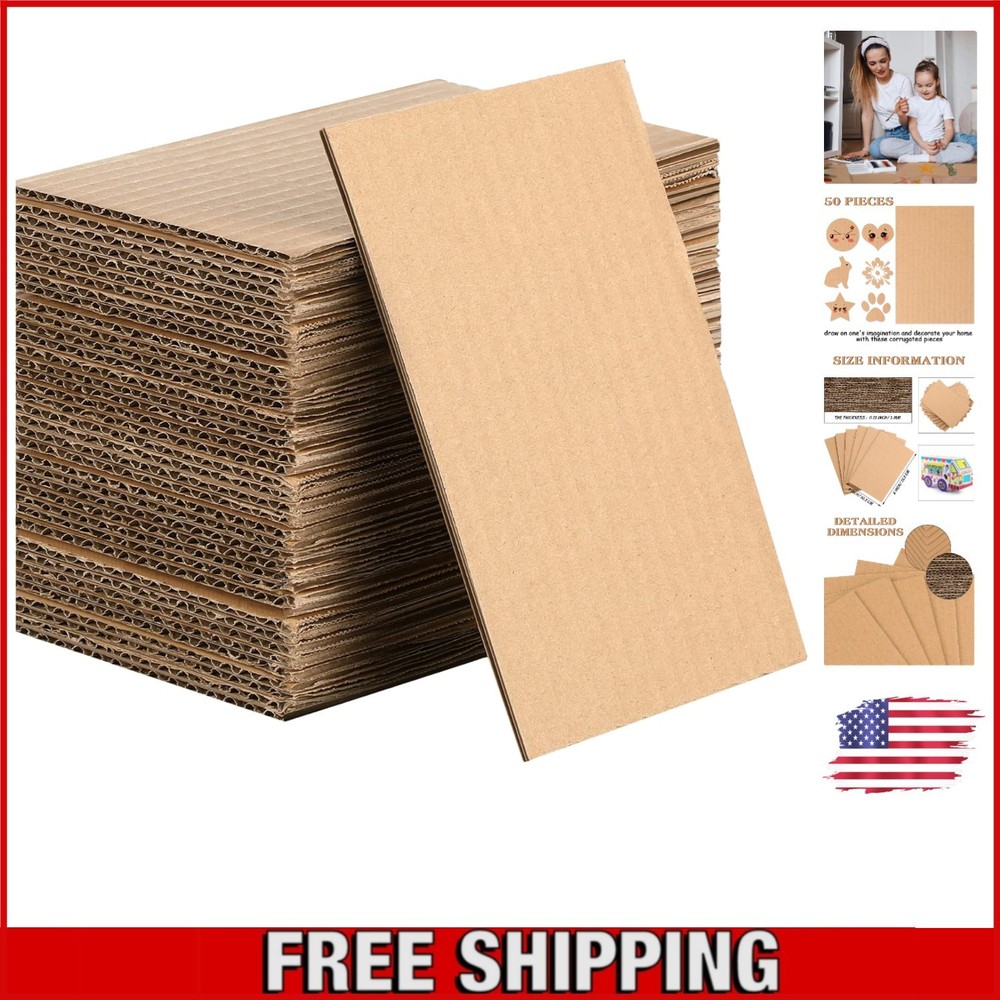 Durable 50 Count Flat Cardboard Inserts: Perfect for Art Projects & Shipping