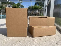 CORRUGATED CARDBOARD 12x10x3 SECURITY TAB Packing Shipping Mailing BOX – 25 PACK