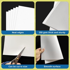 50Pcs 22″ x 28″ Poster Board White Poster Paper Bulk, ROOKEA 250 GSM Thicknes…