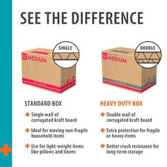 (10 pack) Pen+Gear Large Moving Boxes, 27L x 15W x 17H, Kraft