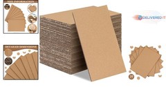 50 Pack Corrugated Cardboard Sheets Flat Hard Inserts for Shipping Packing Cr…