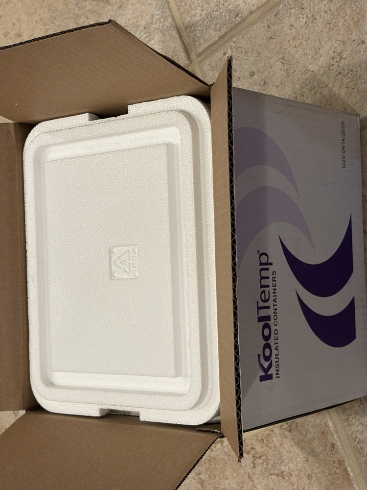 Insulated Styrofoam COOLER w/ shipping box | Cold refrigerated + 2 ICE Pk