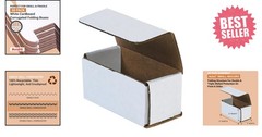 Lightweight 50-Pack 4x2x2″ White Corrugated Shipping Boxes – Eco-Friendly Design