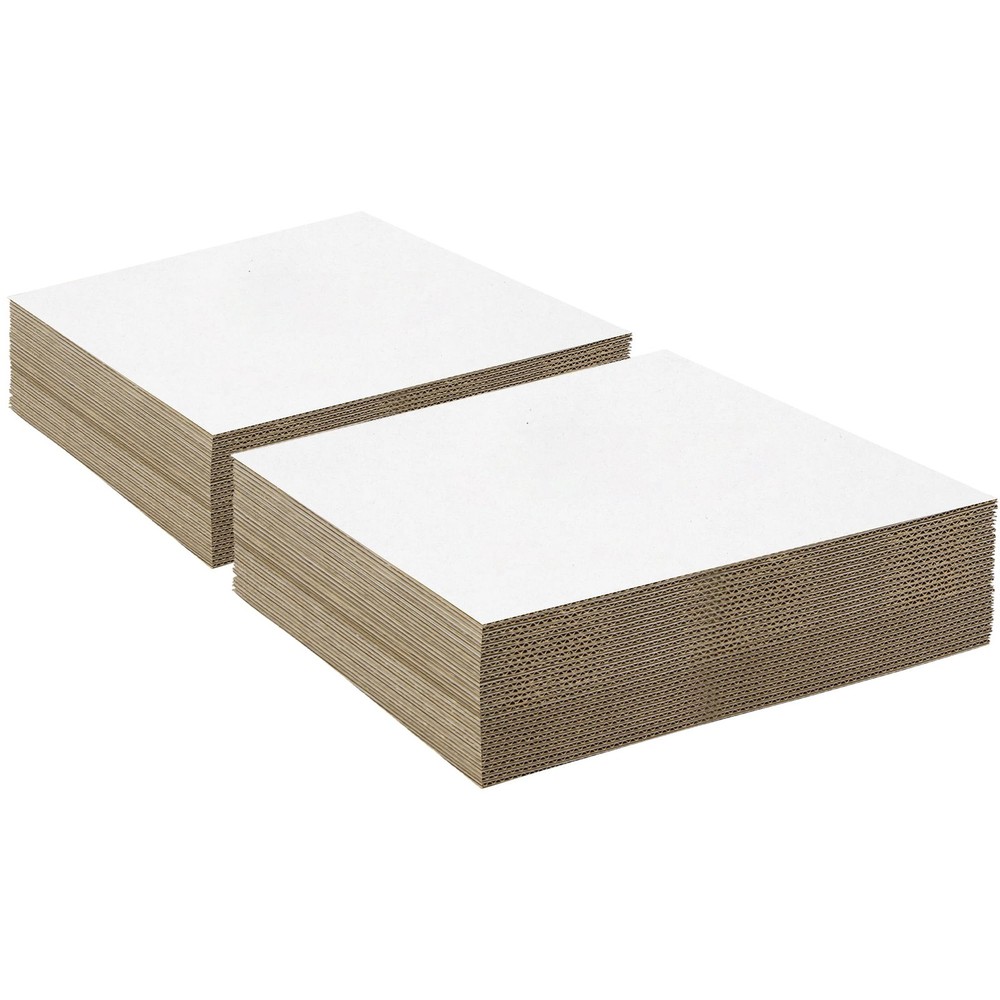 , 50 Pack 8×8 Corrugated Cardboard Sheets Cardboard Inserts Flat Cardboard La…