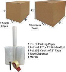 Moving Boxes Kit 18 Boxes Packing Supplies Small Apartment Set
