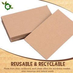 50 Pack Flat Corrugated Cardboard Sheets for Packaging & DIY Projects