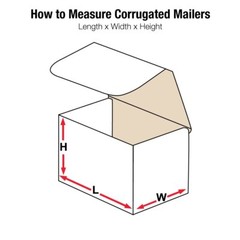 White Corrugated Cardboard Mailing Boxes, 6 1/2 x 4 7/8 x 3 3/4 Inches, Pack …
