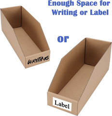 Cardboard Storage Bins 35 Pack 12x4x4.5 Inch Cardboard Boxes Corrugated Org