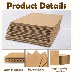 Haploon 30 Pack Corrugated Cardboard Sheets 23.6 x 16.5 Inch Large Flat Cardb…