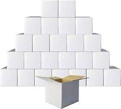 Brand New Shipping Boxes 4x4x4 White Cardboard 25 Pack