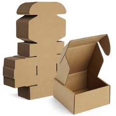 50 Pack 4x4x2 Small Shipping Boxes – Brown Corrugated Cardboard Mailer Boxes …