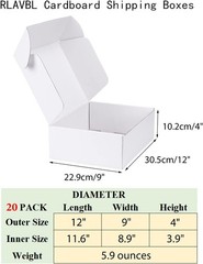 Brand New Shipping Boxes White 12x9x4