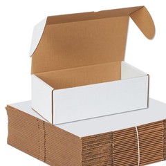 USA 14″ Deluxe Boxes, 14 1/2″L x 7 1/2″W x 5″H, 25-Pack – White Mailers for P…