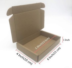 Small Cardboard Shipping Box Mailers 6 x 4 x 1 Inch Corrugated Packaging Stor…