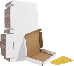 Brand New Shipping Boxes Set of 30 7x5x1 White Corrugated Cardboard Mailer Bo…