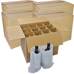 5 Sets Moving Boxes with Divider Kits,16 x 12 x 13 Inch Glassware Dish Packin…