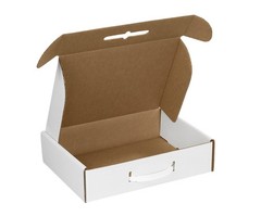 Staples Corrugated Carrying Cases, 12‑1/8” x 9‑1/4” x 3”, Oyster White Storag…