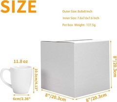 Affordable 8x8x8 White Cardboard Mailer Boxes Pack of 25 for Online Sellers
