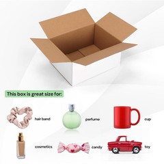 8x6x4 Shipping Boxes 30 Pack White Small Corrugated Cardboard Packing Boxes