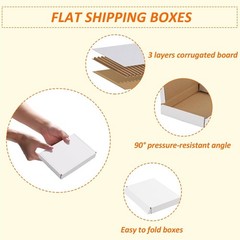 Brand New Shipping Boxes Set of 30 7x5x1 White Corrugated Cardboard Mailer Bo…