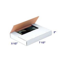 50 Pack 7 1/2 x 5 1/2 x 2″ Multi Depth Cardboard Book Mailer Shipping Box Boxes