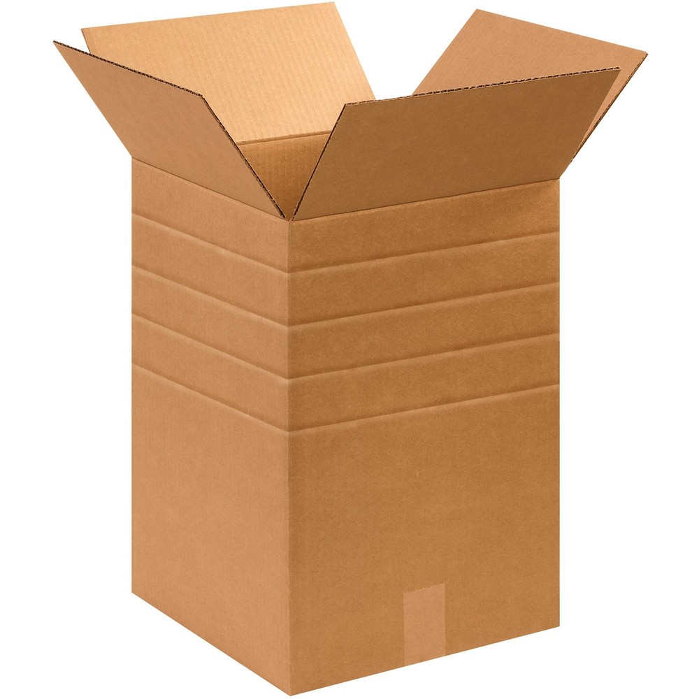 BFMD121218 Multi-Depth Cardboard Shipping Boxes, 12″ x 12″ x 18″, Pre-Scored,…