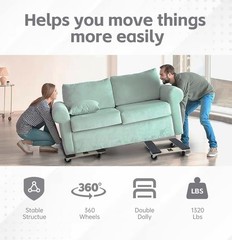 MaxWorks 50856 1320 lbs. Capacity 18 in. x 12 in. Hardwood Furniture Moving D…