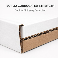 15 1/8 x 11 1/8 x 3 White Literature Mailer Boxes ECT-32 Corrugated Case of 50