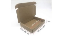 50-Pack Small Corrugated Shipping Mailers 6×4×1 in,Lightweight Folding Boxes