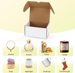 Sturdy 6x4x3 White Corrugated Boxes – 40 Pack for Reliable Shipping Solutions