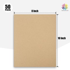 Mat Board Center, 50 Corrugated Cardboard Sheets 8×10 Inches Flat Card Board …