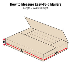 Kraft Easy-Fold Corrugated Cardboard Mailing Boxes, 10 1/4″ X 8 1/4″ X 1 1/4″,Pa