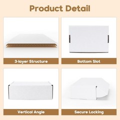 Lightweight 25 Pack White Cardboard Shipping Boxes 6x4x2 Inch – Securely Packing