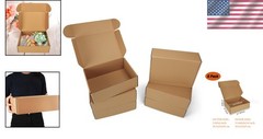 6 Pack Brown Mailer Boxes – Sturdy 12x9x4 Inch Cardboard for Gifts & Shipping