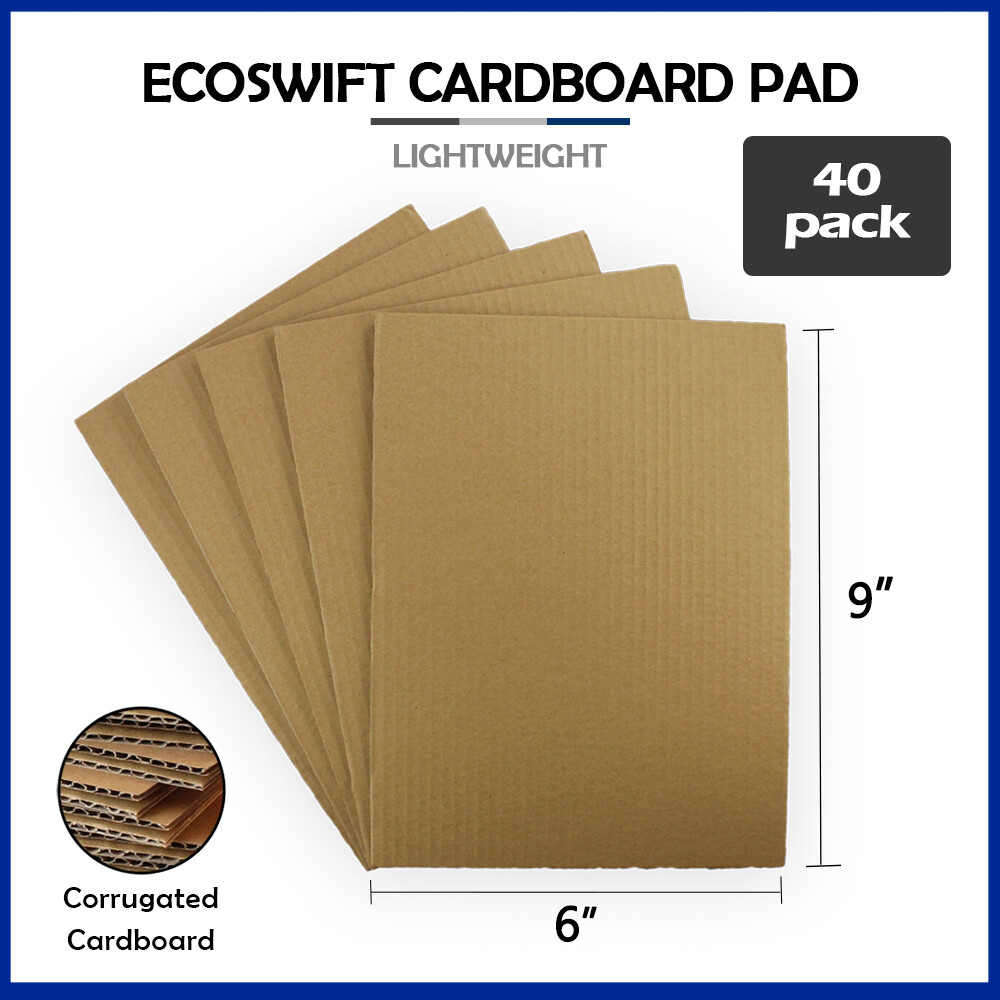 40 6×9 “EcoSwift” Brand Corrugated Cardboard Pads Filler Insert Sheets 6″ x 9″