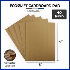 40 6×9 “EcoSwift” Brand Corrugated Cardboard Pads Filler Insert Sheets 6″ x 9″
