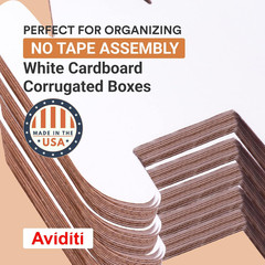 Storage Bins Small 6″L X 9″W X 4 1/2″H 25-Pack – Corrugated Cardboard Box for Pa