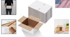 10x7x5 Inches White Shipping Boxes Set of 25
