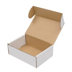 50Pcs Corrugated Paper Boxes 6x4x2 ” White Outside Shipping Moving Paper Box
