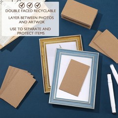 50 Pack Flat Corrugated Cardboard Sheets for Packaging & DIY Projects